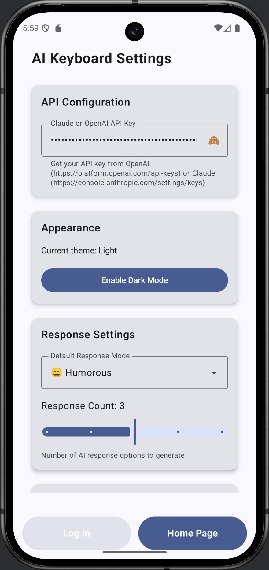 ExpressReply Settings